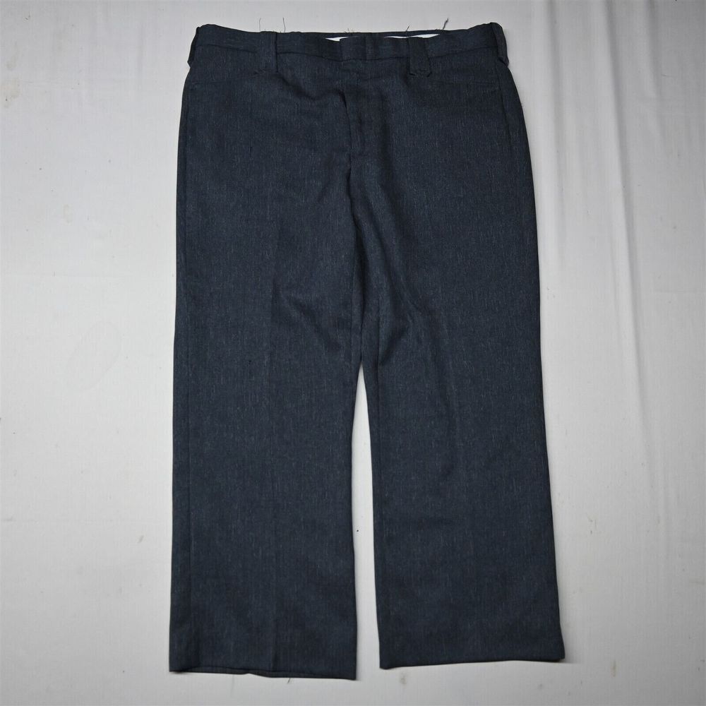Circle S 38x28 Blue Polyester‎ Bootcut Flat Front Mens Rockabilly Pants